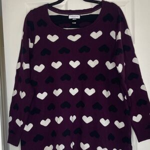Charter Club Plum Heart Sweater